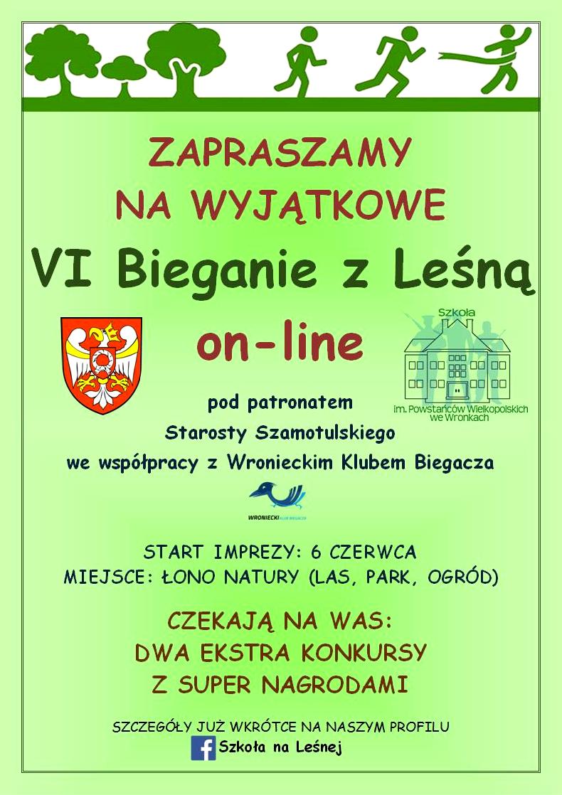 Bieganie z Leśną - plakat